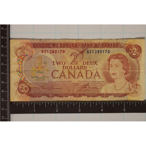 1974 CANADA $2 BILL