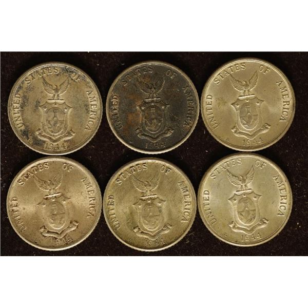 6-1944-D US/PHILIPPINES SILVER 20 CENTAVOS