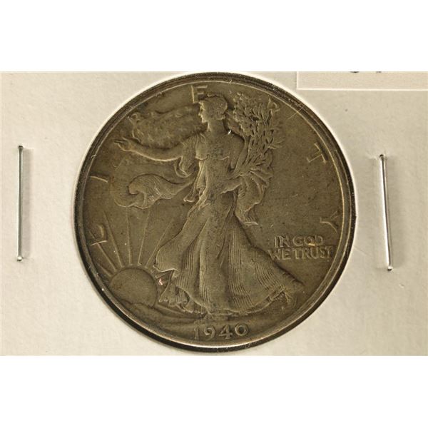 1940 SILVER WALKING LIBERTY HALF DOLLAR