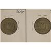 Image 2 : 1947 & 1956 DOMINICAN REPUBLIC SILVER 25 CENTAVOS