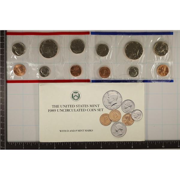 1989 US MINT SET (UNC) P/D (WITH ENVELOPE)