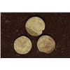 Image 2 : 3 SILVER DIME SIZED OTTOMAN EMPIRE PARA COINS: