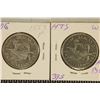 Image 2 : 1934 & 1935 NEW ZEALAND SILVER 1 SHILLING