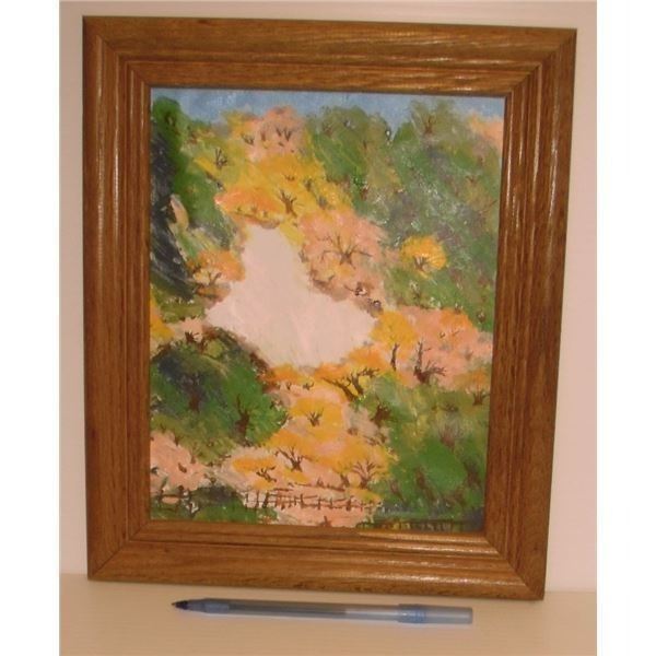 petite peinture 8x10" par LangdonArt -Lac Blanc-White Lake small 8x10"painting created by LangdonArt