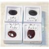 LOT OF 2 BLUE SAPPHIRE GEMSTONES + 2 RUBY