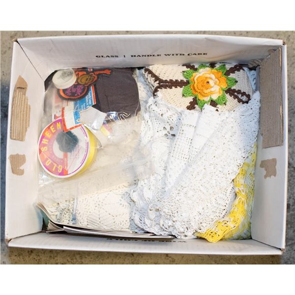 BOX FULL OF DOLLIES, A FEW CROCHET