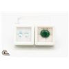 #207-BLUE TOPAZ 2.18 CT & GREEN EMERALD 7.45CT