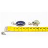 Image 1 : #191-NATURAL LAPIZ LAZULI /PRINITE GEMSTONE PENDAN