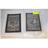 2 VINTAGE INDIAN SILK PAINTINGS 9" X 6" SIZES