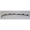 VINTAGE SILVER AMBER & GEMSTONE BRACELET