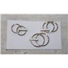 3PRS SILVER STAMPED HOOP EARRINGS, NEW