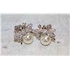 Image 1 : BUMBLE BEE CZ PEARL EARRINGS, NEW