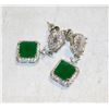 Image 1 : CUBIC ZIRCONIA EARRINGS, NEW