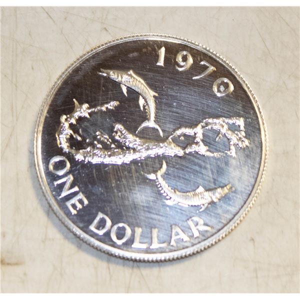 1970 SILVER BERMUDA $1 DOLLAR 29G COIN