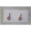 CUBIC ZIRCONIA GOLD PLATED EARRINGS, NEW