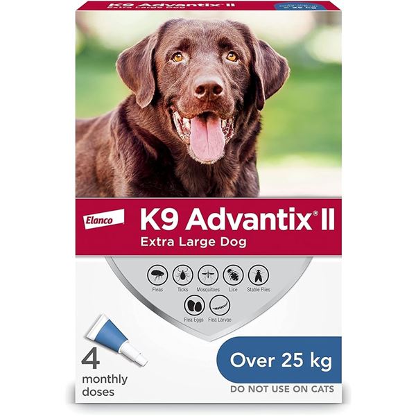 NEW ELANCO K9 ADVANTIX II FOR FLEA  AND TICK