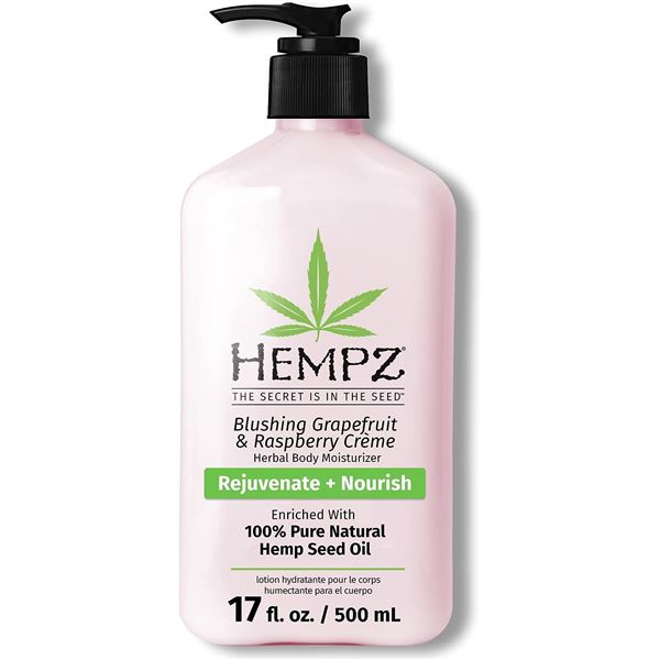 NEW 500ML BOTTLE OF HEMPZ HERBAL BODY MOISTURE