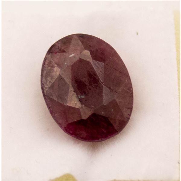 #210-RED RUBY 10.25 CT & LEMON QUARTZ 4.19CT