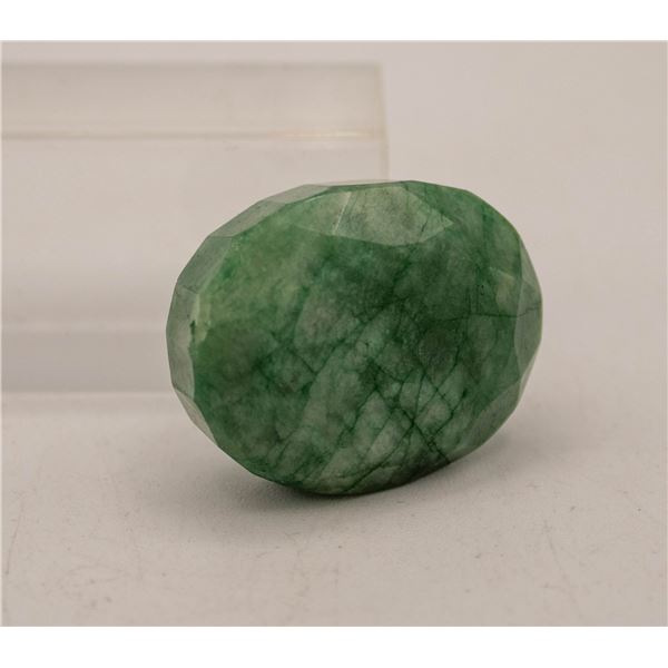 #53-GREEN EMERALD GEMSTONE 138.40 CT