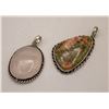 Image 1 : #171-NATURAL ROSE QUARTZ/UNAKITE PENDANT