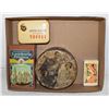 Image 1 : ESTATE BOX WITH ANTIQUE AND VINTAGE TINS