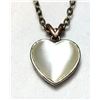 Image 2 : 2)  BRONZE TONE OPEN FILAGREE HEART W/MOTHER OF PE