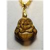 Image 2 : 3) NATURAL TIGER'S EYE SMILING BUDDHA PENDANT