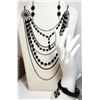 Image 1 : 6)  8 STRAND BIB STYLE NECKLACE INCORPORATING