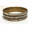 Image 1 : 8) BRONZE TONE & 3/4" WIDE BANGLE BRACELET.