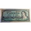 Image 1 : 25)  CANADIAN 1954 $1.00 BANKNOTE.