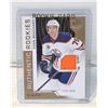 Image 1 : OILERS' EVAN BOUCHARD ROOKIE JERSEY HOCKEY CARD