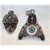 Image 1 : 2 ESTATE SKULL HEAD & 3RD EYE SKULL CHARMS-ESTATE