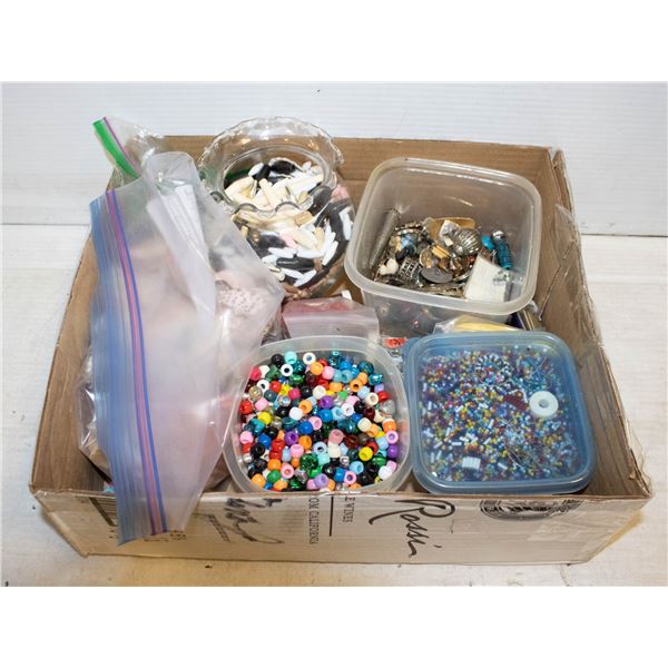 ASSORTED BEADS/SHELLS & EMBELISHMENTS