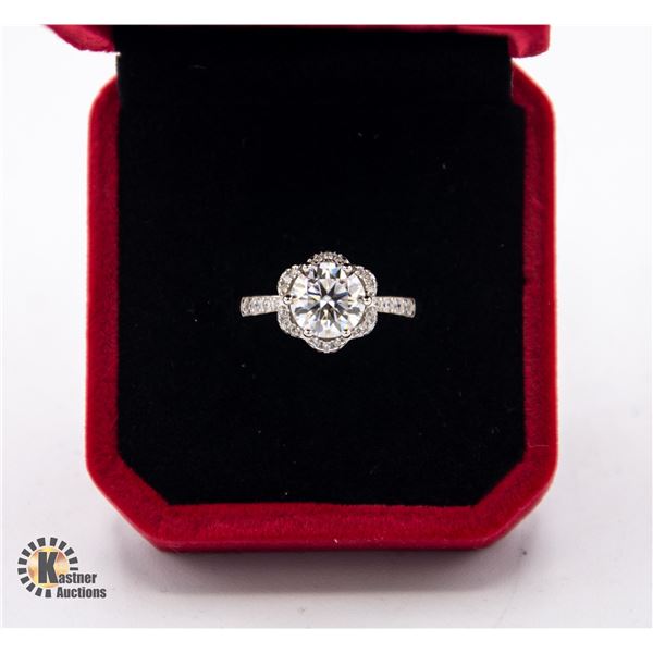 #739- GRA CERTIFIED 2.00 CARAT ROUND MOISSANITE VS