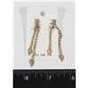 Image 1 : NEW GOLD TONE RHINESTONE LEAF DESIGN DANGLE