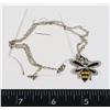 Image 1 : NEW RHINESTONE BEE PENDANT AND CHAIN