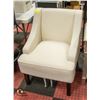 NEWLY ASSEMBLED HOMEPOP SWOOP ARM ACCENT CHAIR