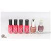 BAG WITH 6 BOTTLES OF NAIL POLISH - VARIETY OF