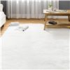 Image 1 : NEW BEDSURE WHITE MODERN HOME DECOR RUG WITH