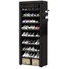Image 1 : NEW ACCSTORE FABRIC COVERED SHOE RACK - BLACK