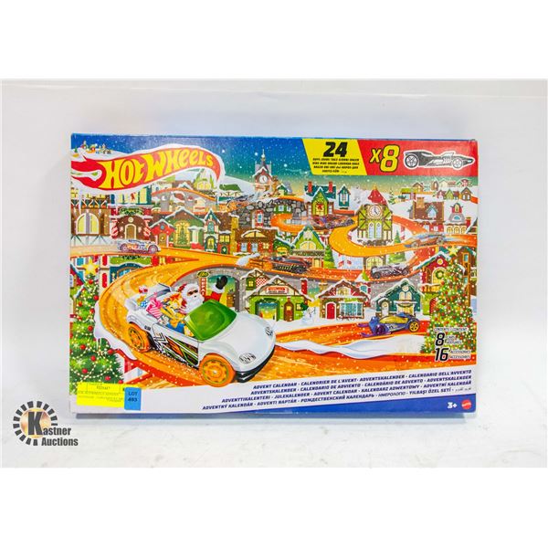 NEW HOTWHEELS ADVENT CALENDAR - CONTAINS 8 CARS &