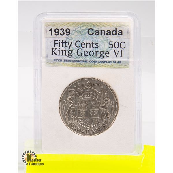 CANADA 1939  SILVER HALF DOLLAR