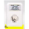 Image 1 : CANADA 2015 $20 .999 PURE SILVER CAMEO