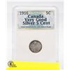 Image 1 : CANADA 1916 5 CENT .90 SILVER "FISH SCALE"