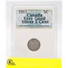 Image 2 : CANADA 1911 5 CENT .90 SILVER "FISH SCALE"