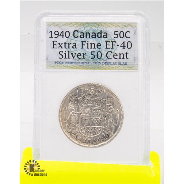 CANADA 1940 SILVER HALF DOLLAR