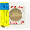 Image 1 : 1966 SILVER DOLLAR CANADIAN COIN