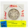 Image 1 : 1966 SILVER 50 CENT CANADIAN COIN