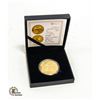 Image 1 : REPLICA GOLD PLATED IRON COIN 2015 IN CASE
