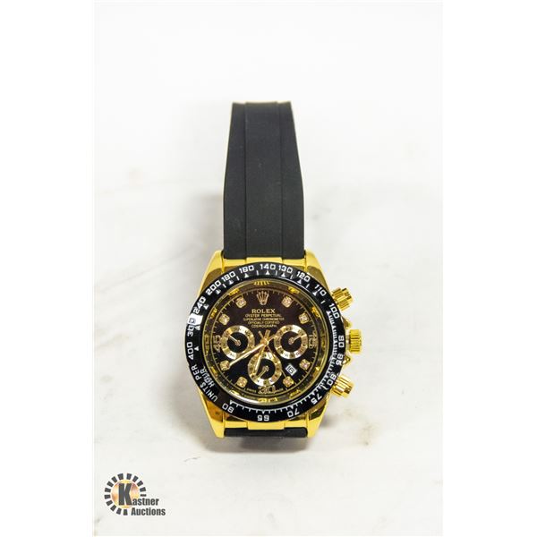 REPLICA QUARTZ ROLEX CHRONOGRAPH GOLD COLOUR